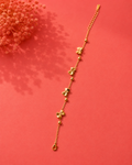 Golden Bow Charm Bracelet – Minimalist Adjustable Gold Chain Bracelet