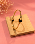 Luna Noir Gold Cuff Bracelet