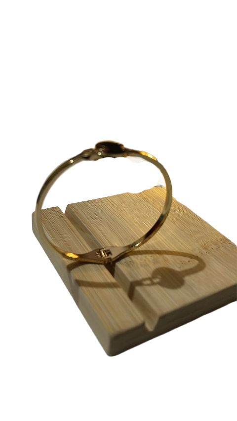 Luna Noir Gold Cuff Bracelet