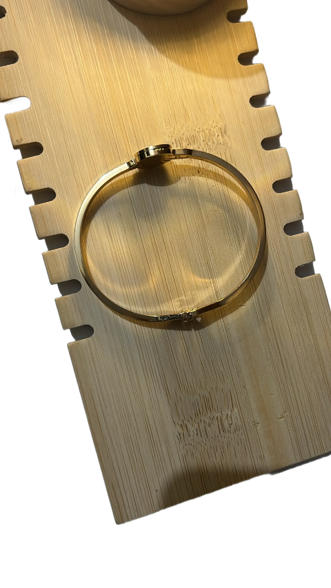Luna Noir Gold Cuff Bracelet