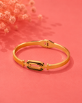 Queen's Noir Link Gold-Plated Statement Bracelet