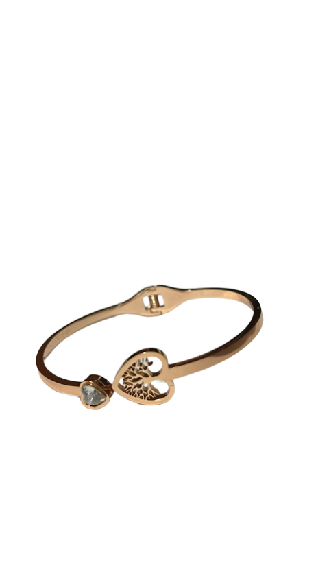 Queen's Rose Gold Tree of Love Crystal Bracelet