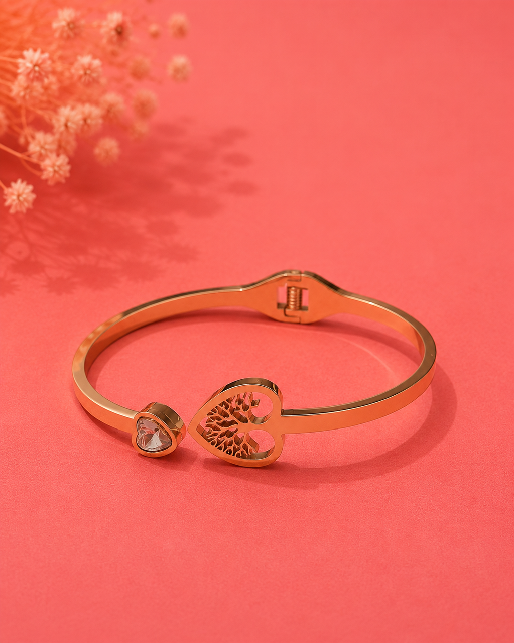 Queen's Rose Gold Tree of Love Crystal Bracelet