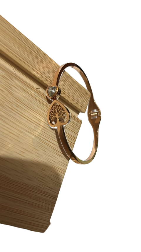 Queen's Rose Gold Tree of Love Crystal Bracelet