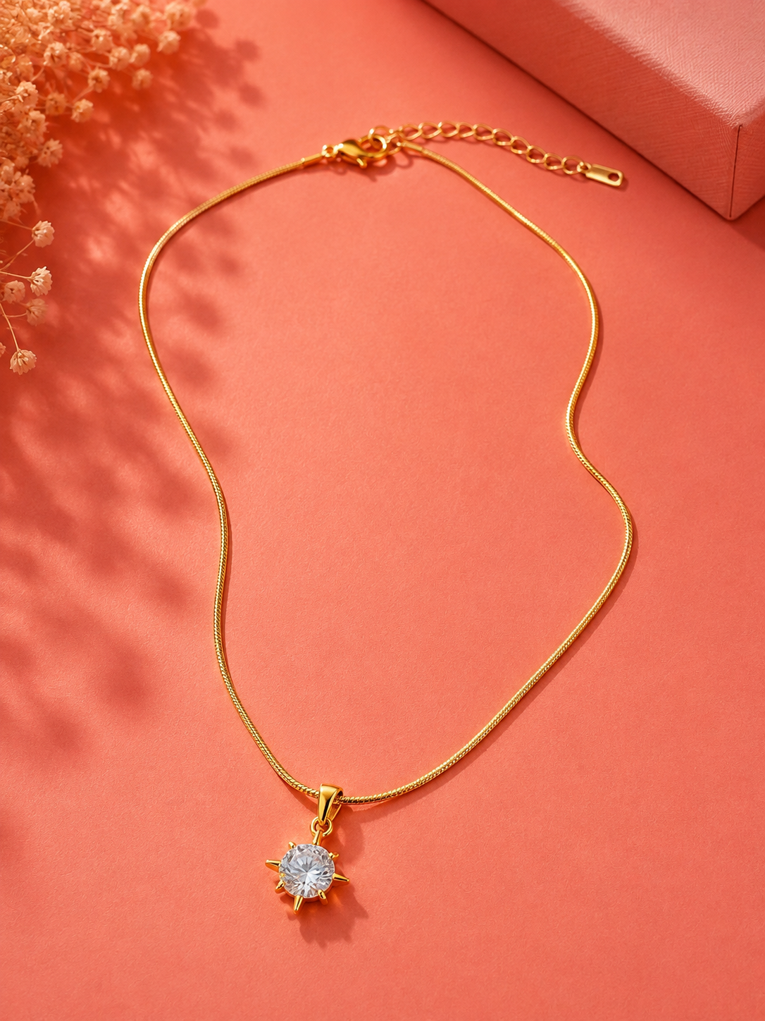 Celestial Crystal Star Pendant Necklace
