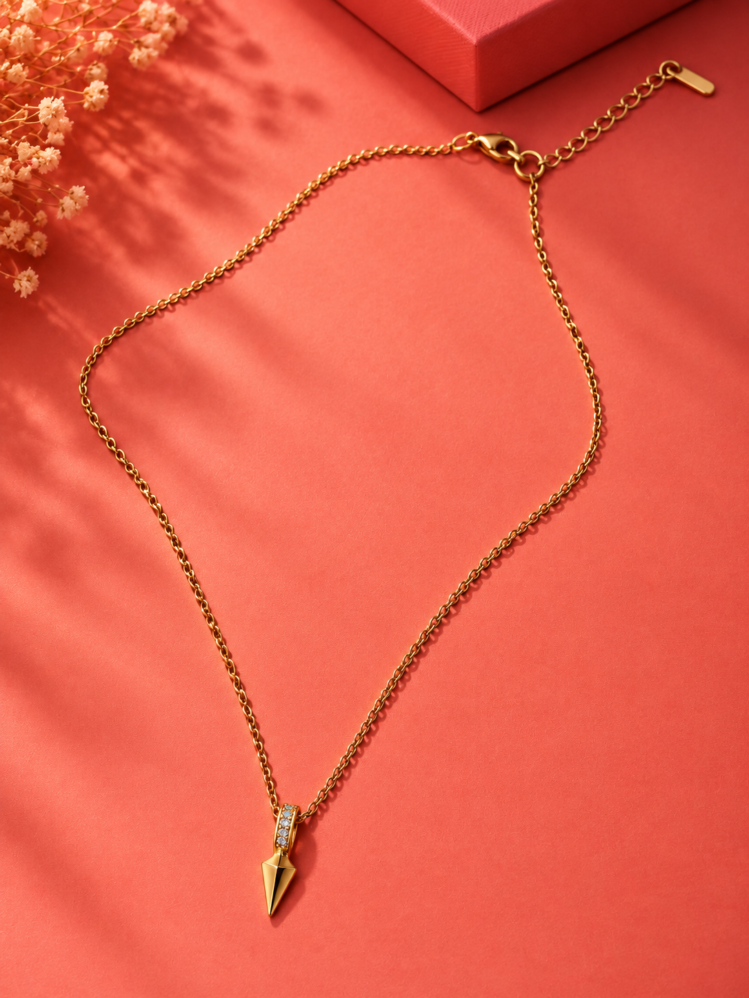 Arrow Charm Gold Pendant Necklace
