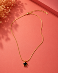 Black Star Pendant Gold Necklace for Women