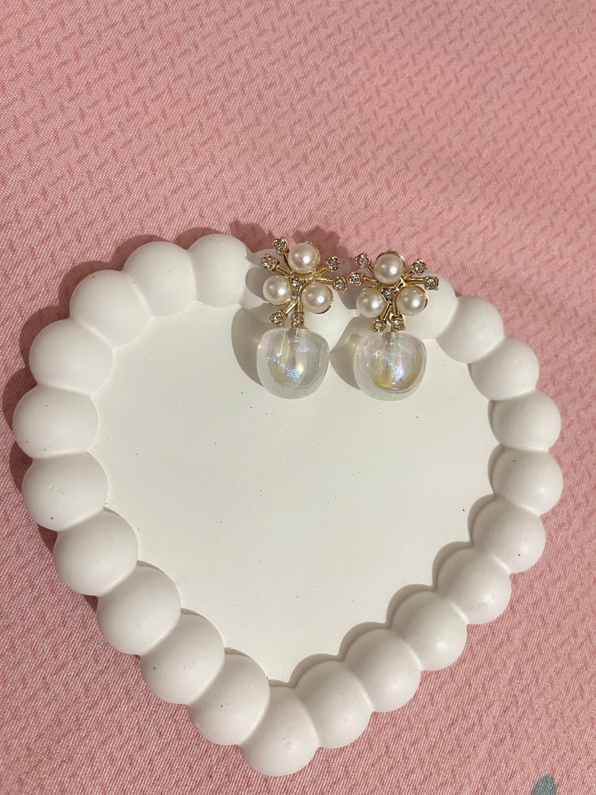 Pearl Bloom Iridescent Drop Earrings