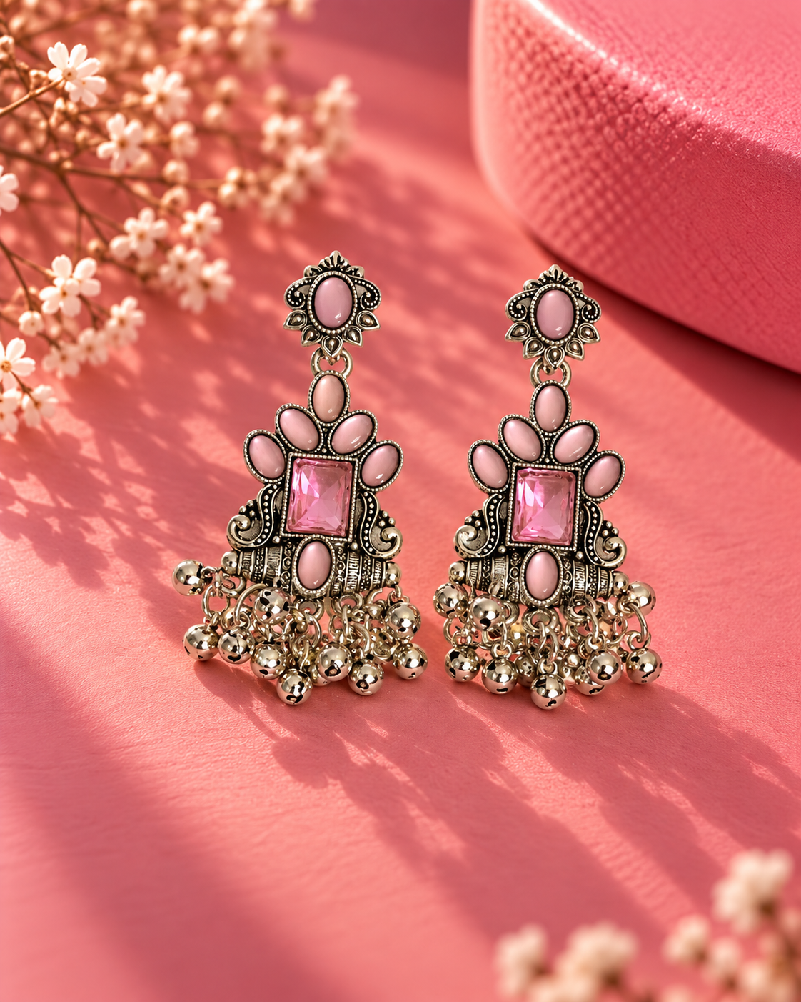 Rose Royale Antique Chandelier Earrings