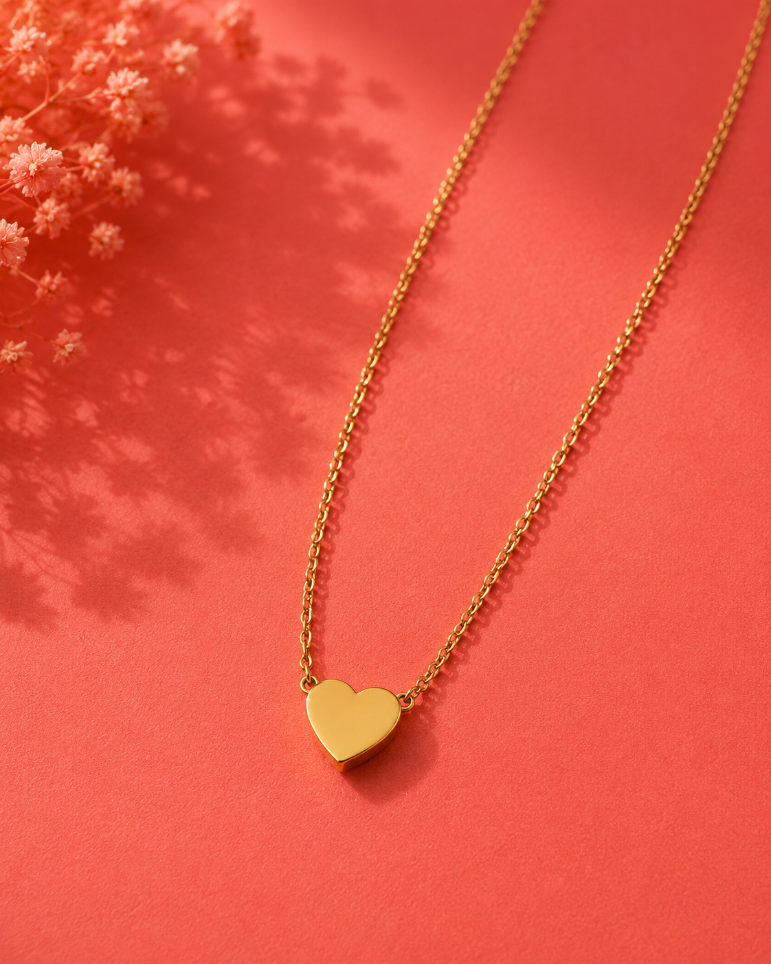Minimalist Gold Heart Pendant Necklace for Women – Elegant Everyday Chain Necklace