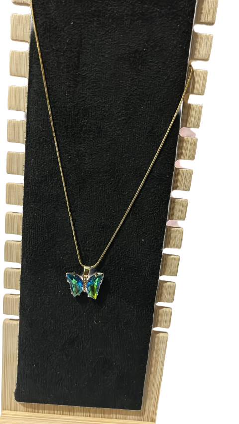 Aurora Butterfly Pendant Necklace