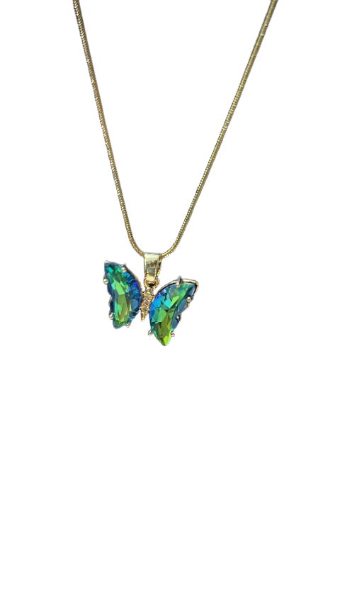 Aurora Butterfly Pendant Necklace