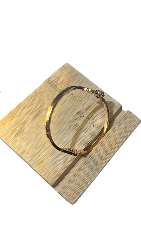 Rose Gold Tree of Life Heart Crystal Open Cuff Bracelet for Women