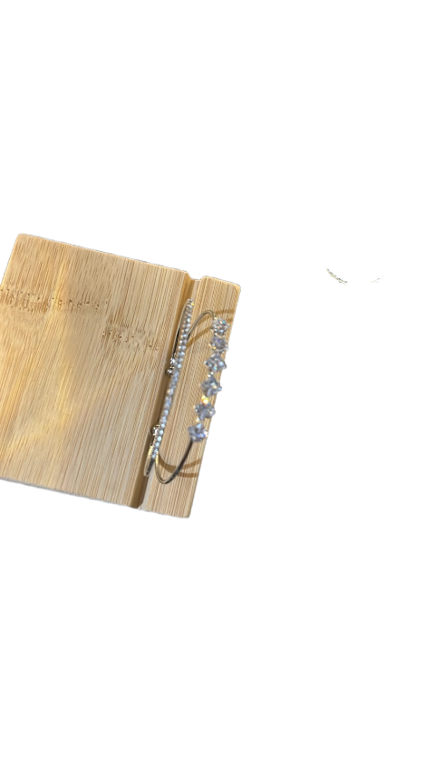Crystal Radiance Dual Band Open Cuff Bracelet
