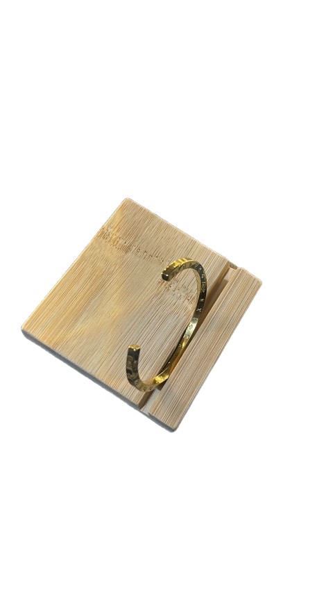 Roman Numeral Gold Classic Bangle Bracelet